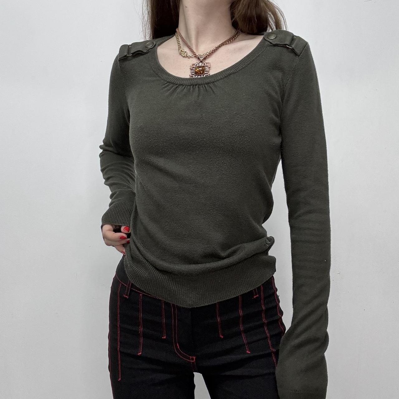 Khaki military Burberry jumper