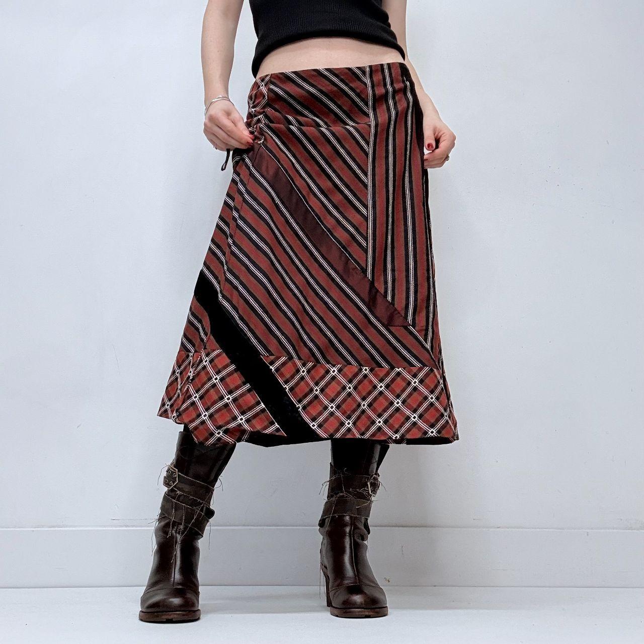 Asymmetric pinstripe kenzo skirt
