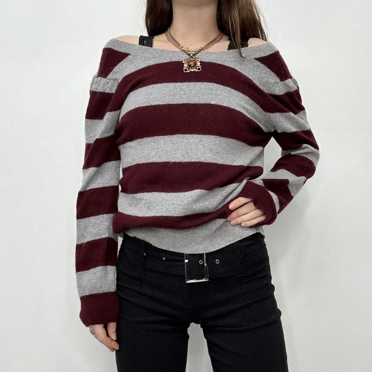 Slouchy striped cashmere jumper