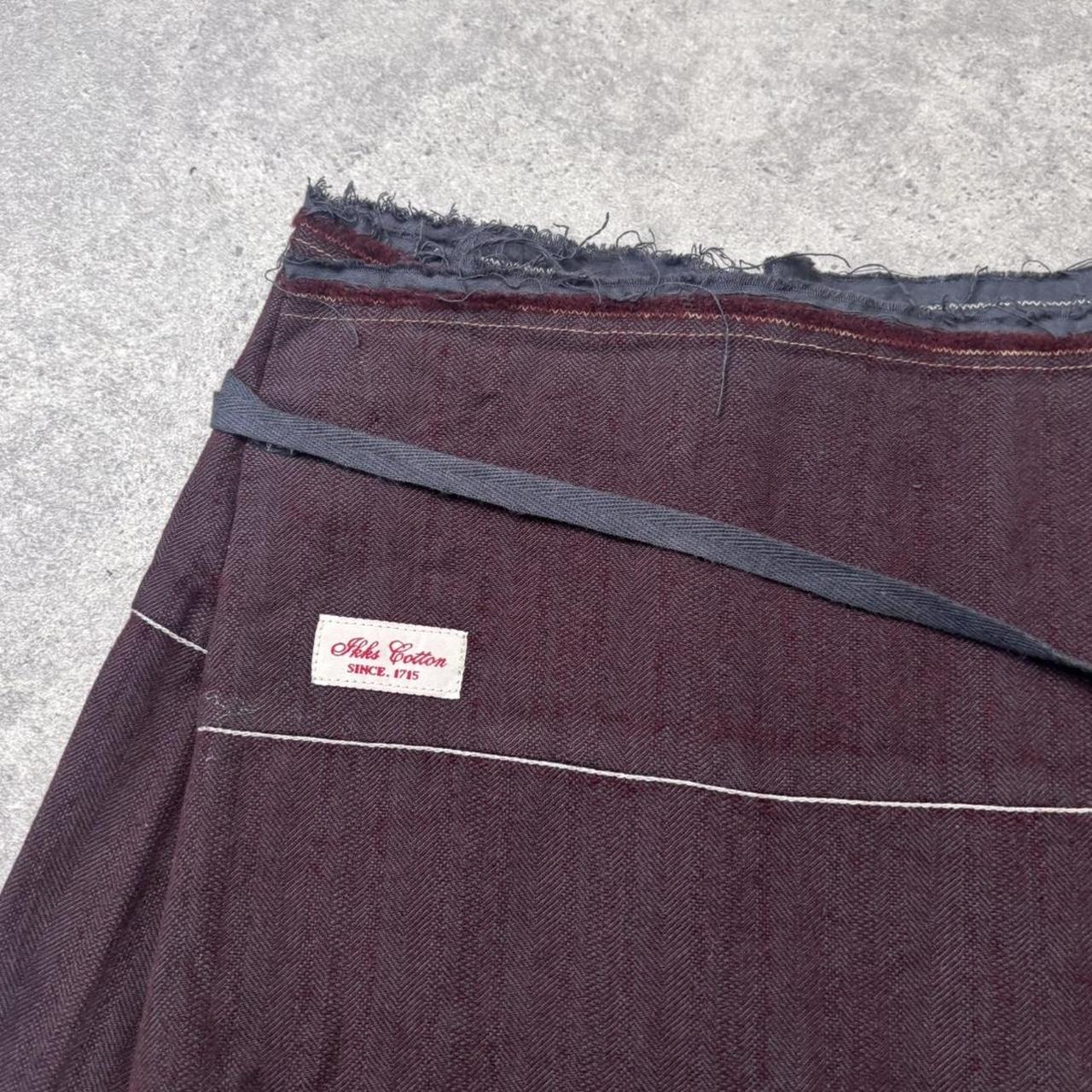 Burgandy wrap-over layered midi skirt