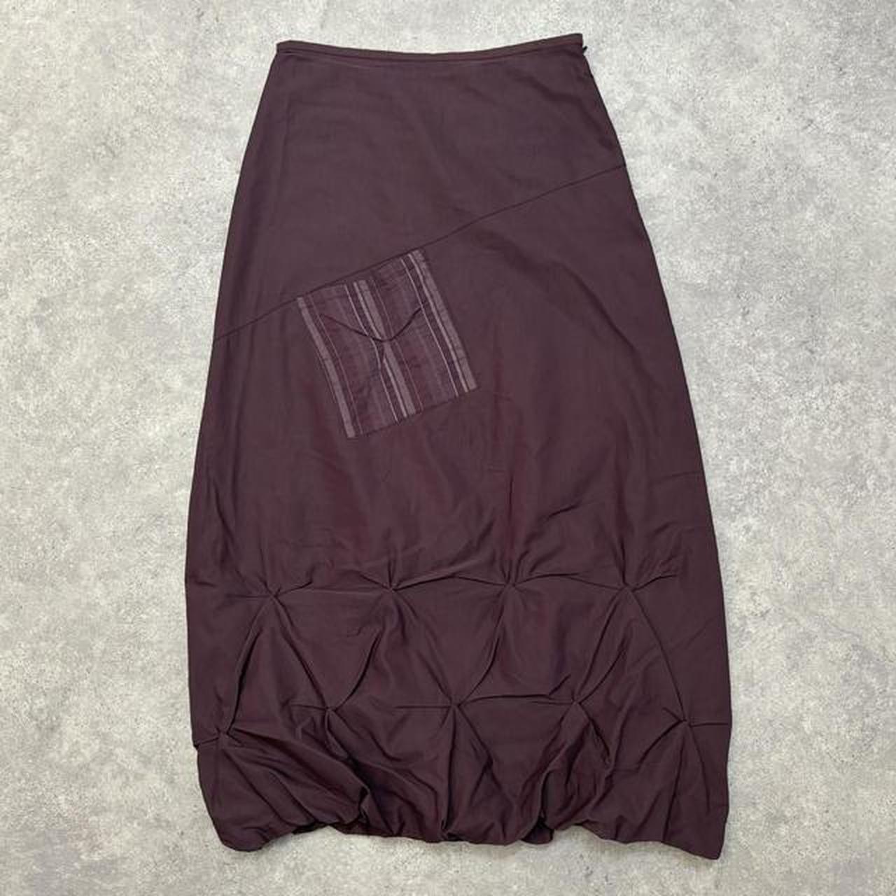 Ruched purple cargo maxi skirt