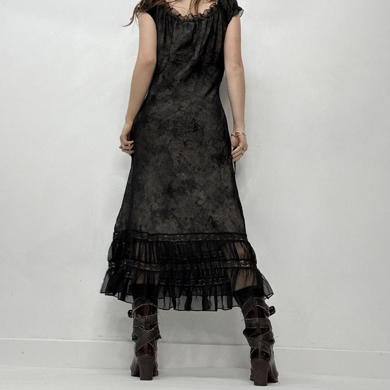 Black lace gothic grunge dress