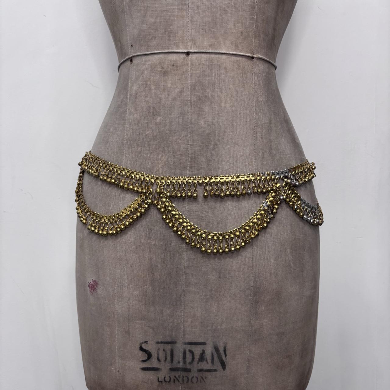 Gold draped chain belt