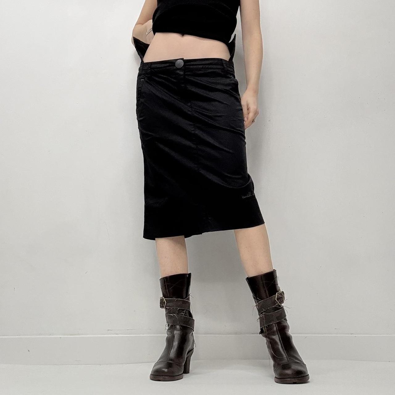 Black cop copine fold over skirt