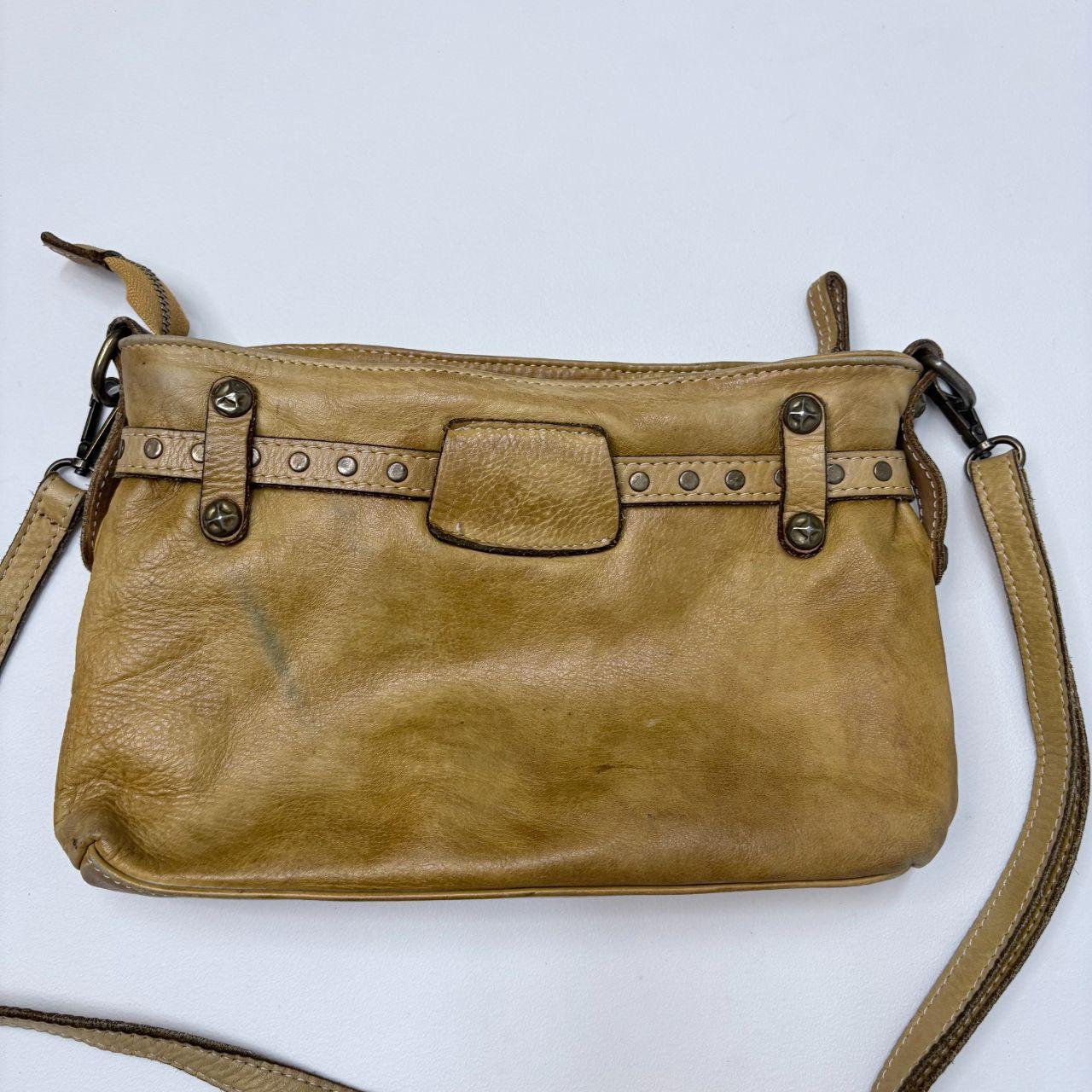 Leather studded crossbody bag