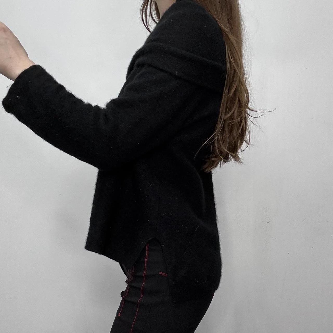 Black cashmere slouchy jumper