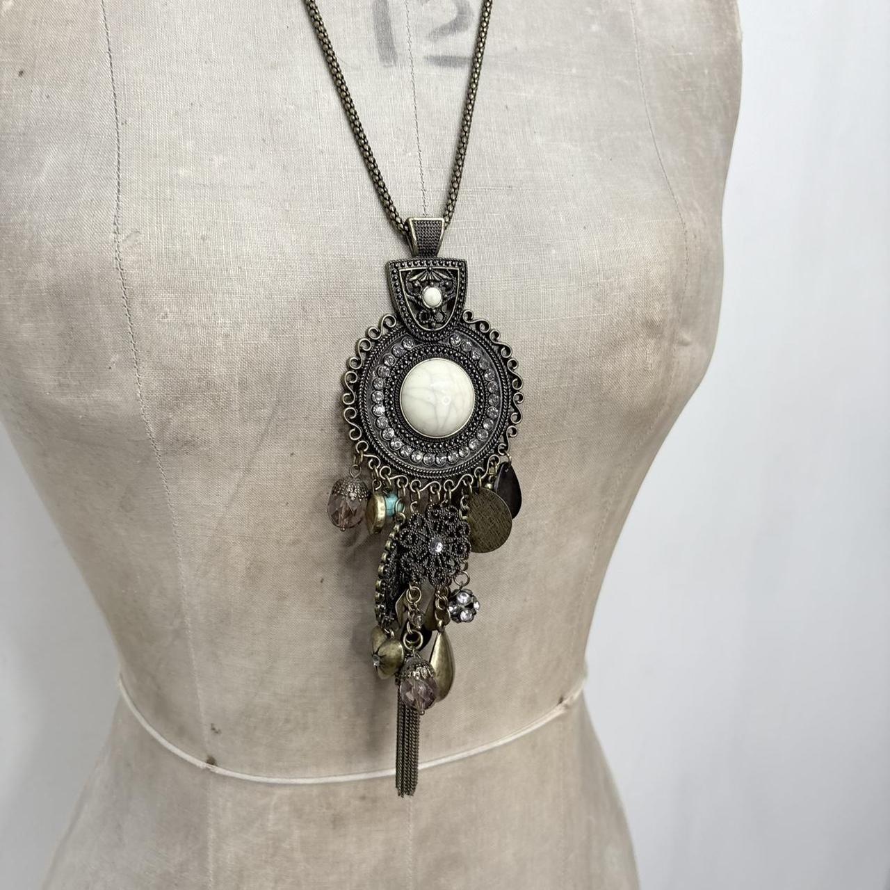 Chunky metal boho necklace