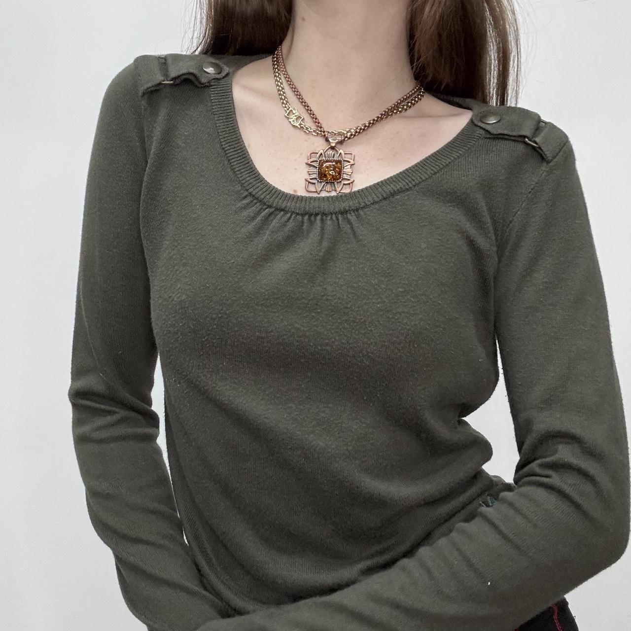Khaki military Burberry jumper