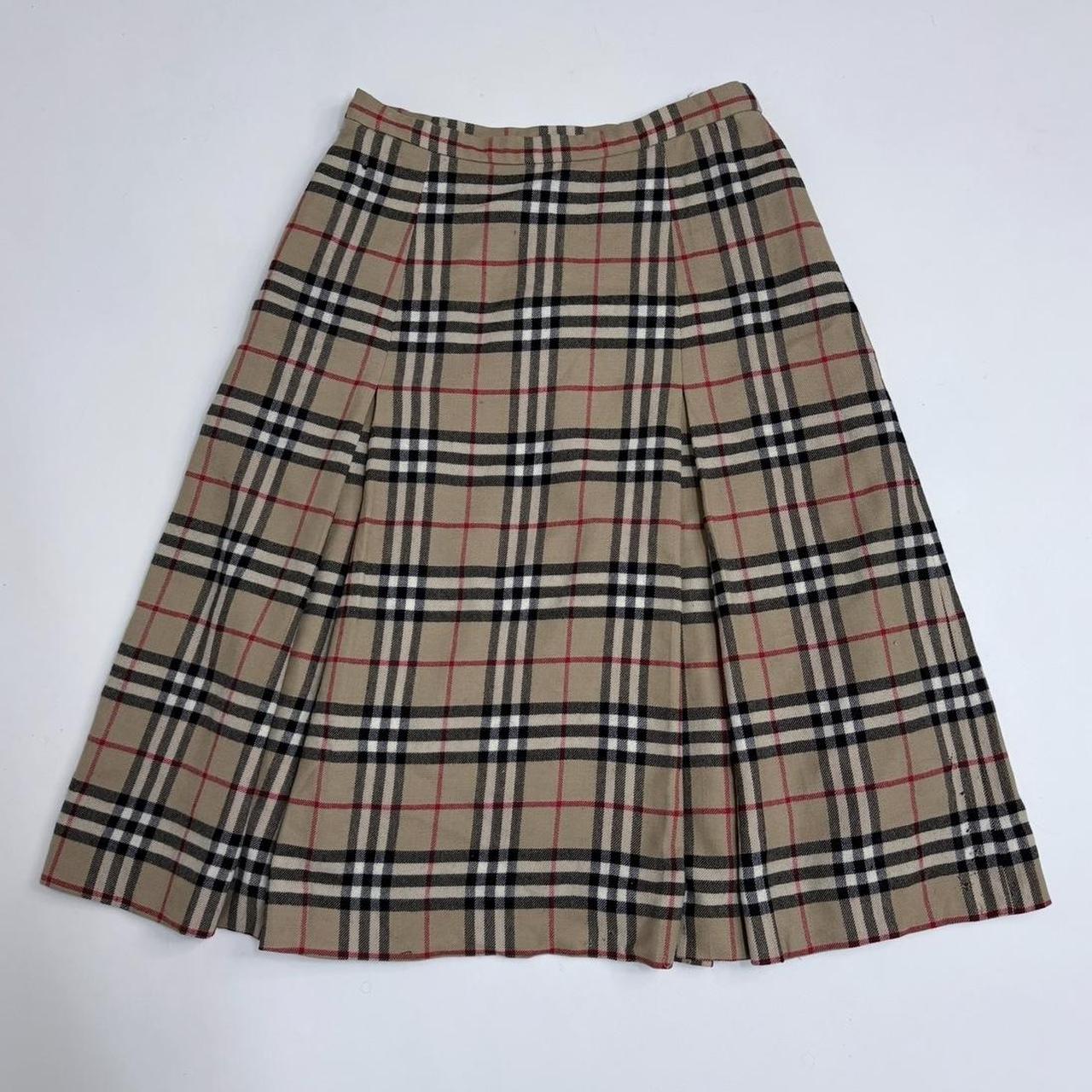 Burberry nova checked pleated skirt