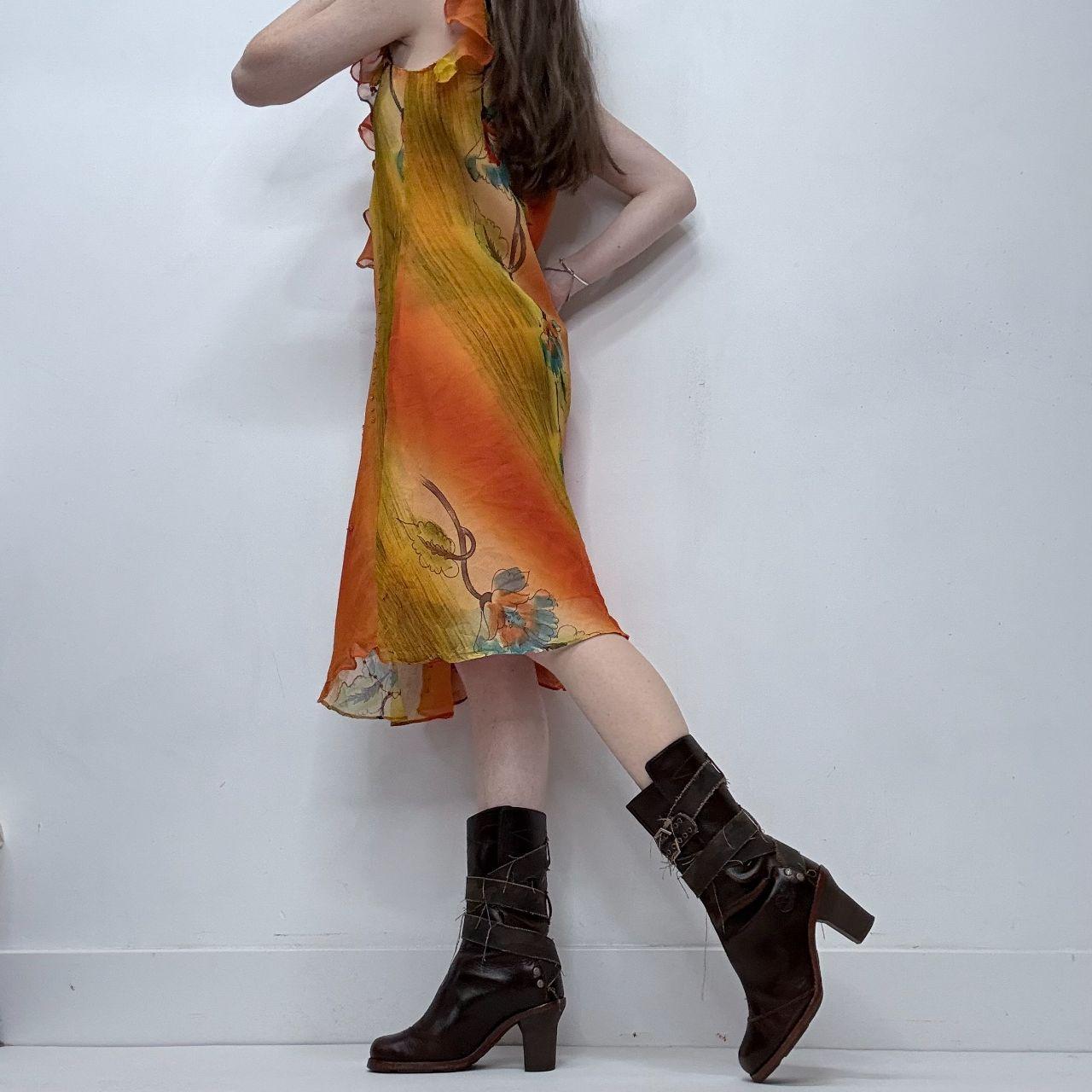 Ruffle bias cut flared fairy dress