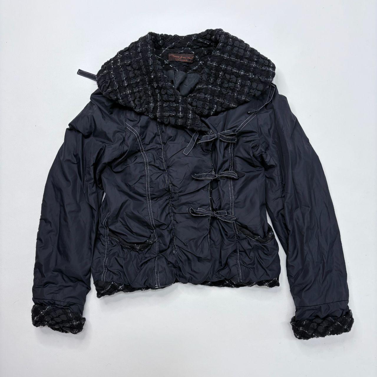 Asymmetric flared gathered jacket