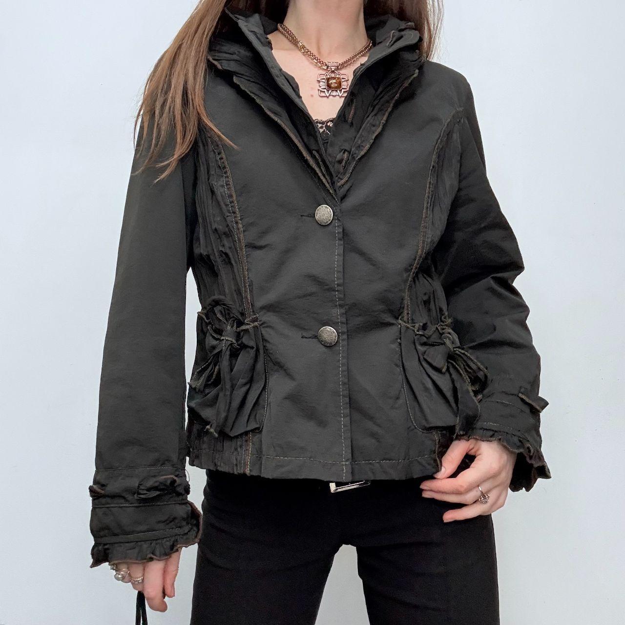 Black flared grunge jacket