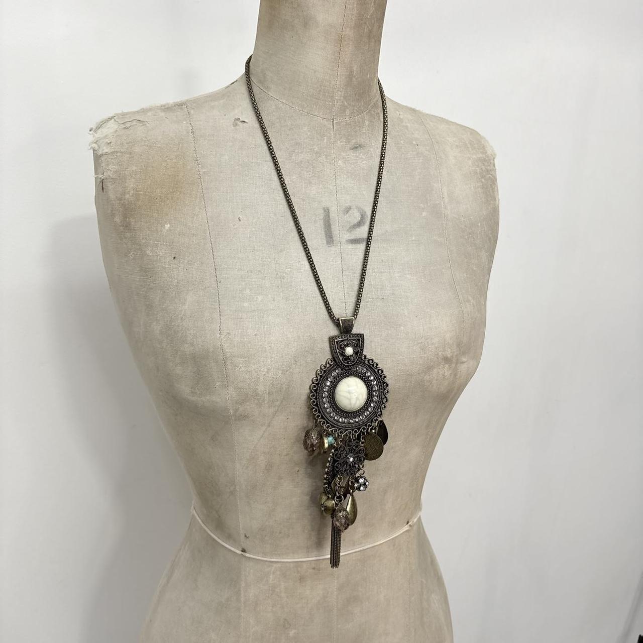 Chunky metal boho necklace