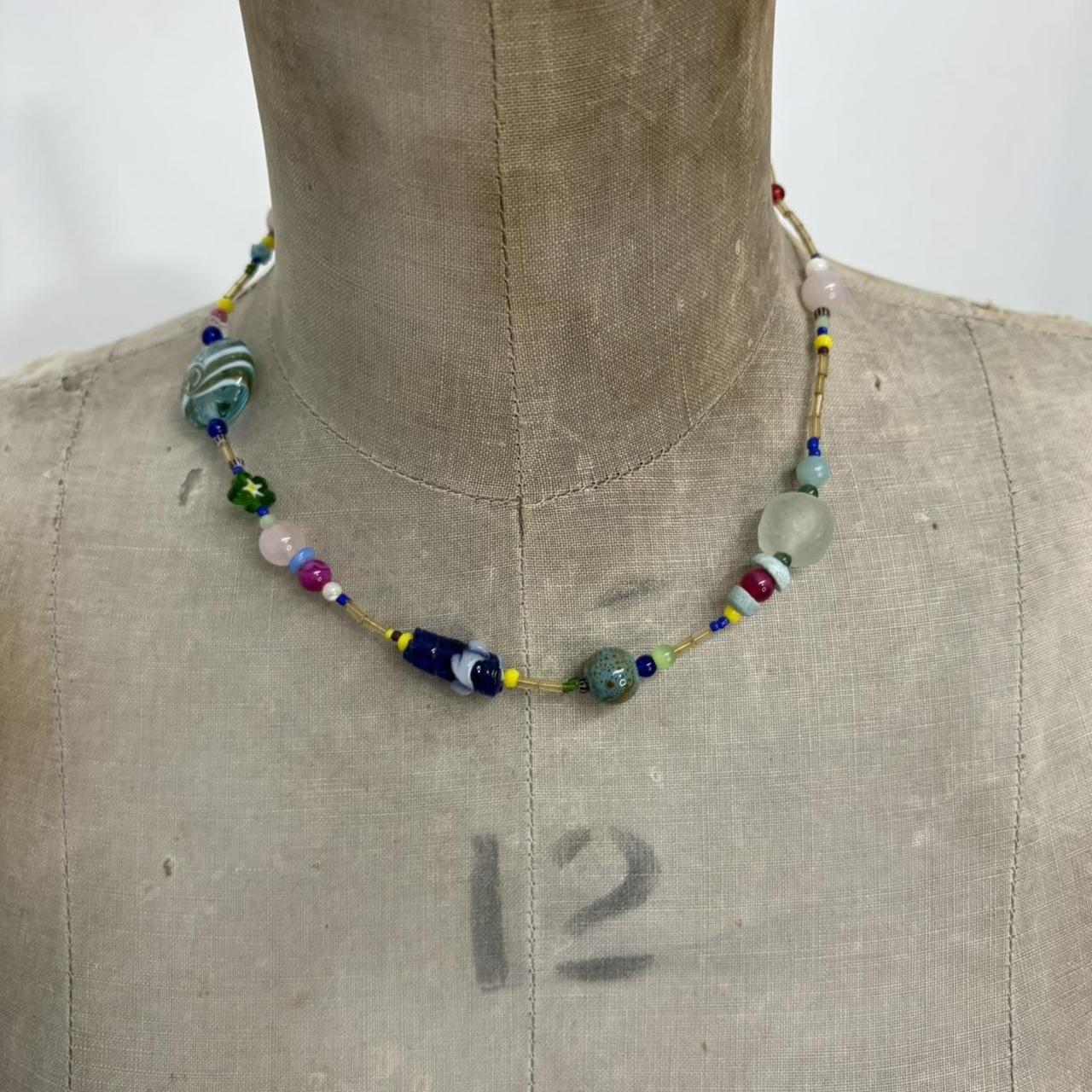Chunky beaded colourful necklace