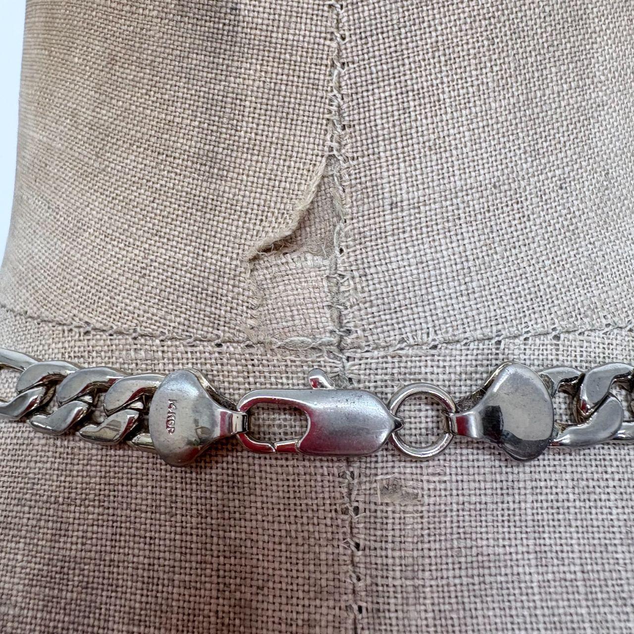 Silver chunky chain necklace