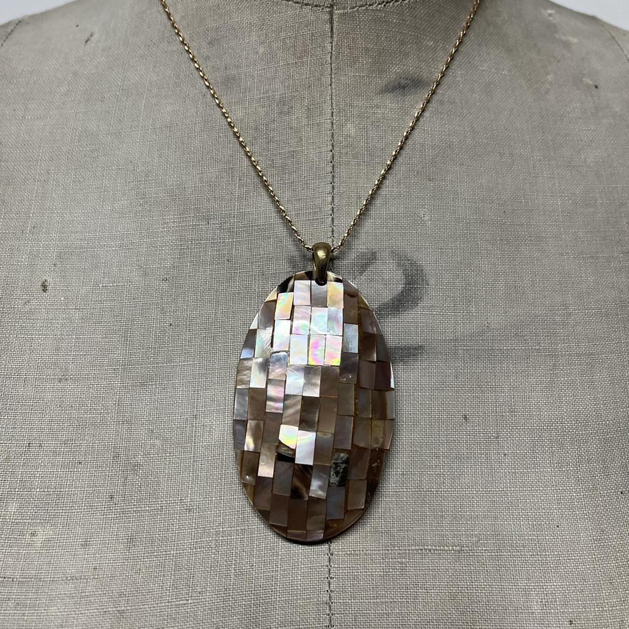 Boho hippie beaded shell necklace