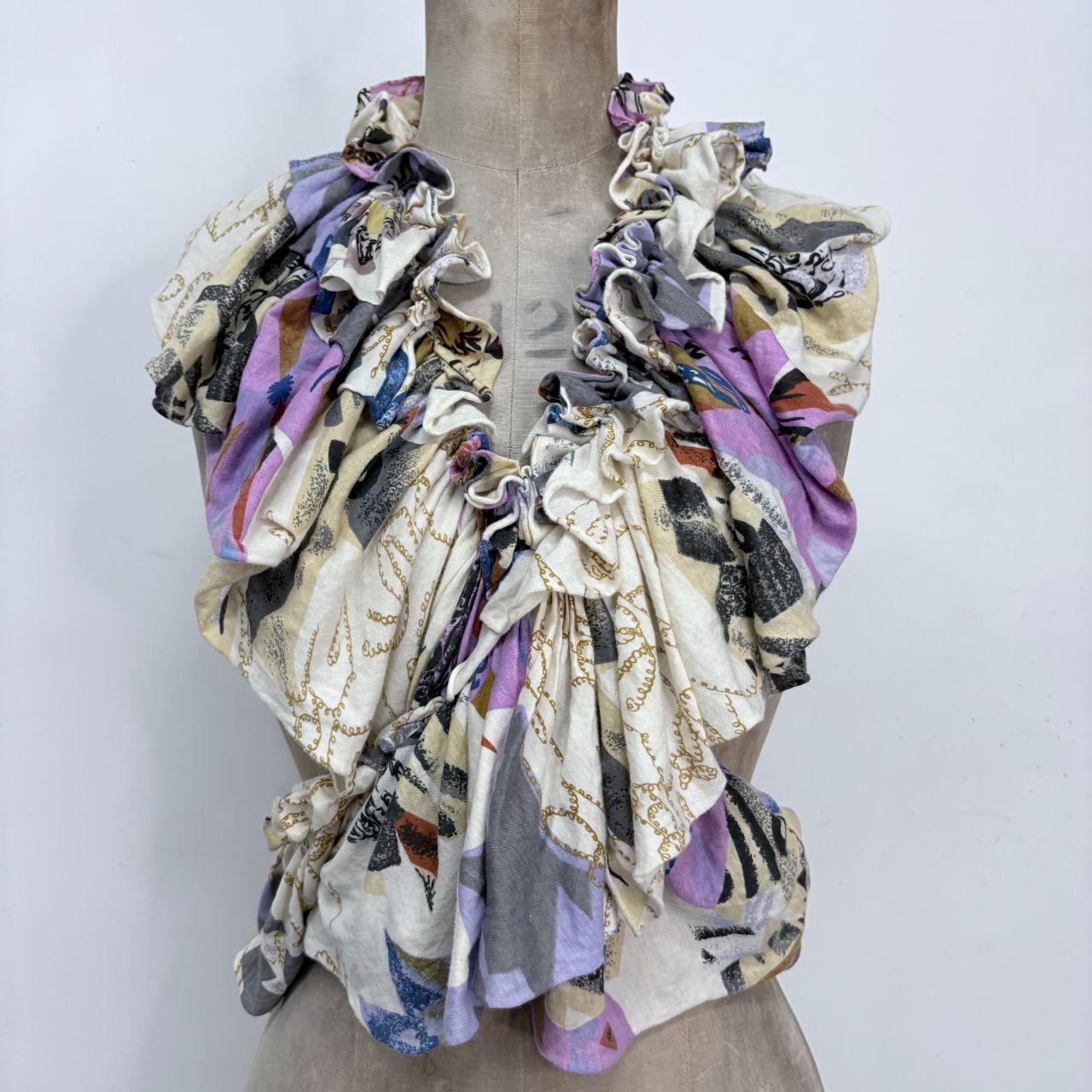 Scarf gathered ruffle grunge scarf