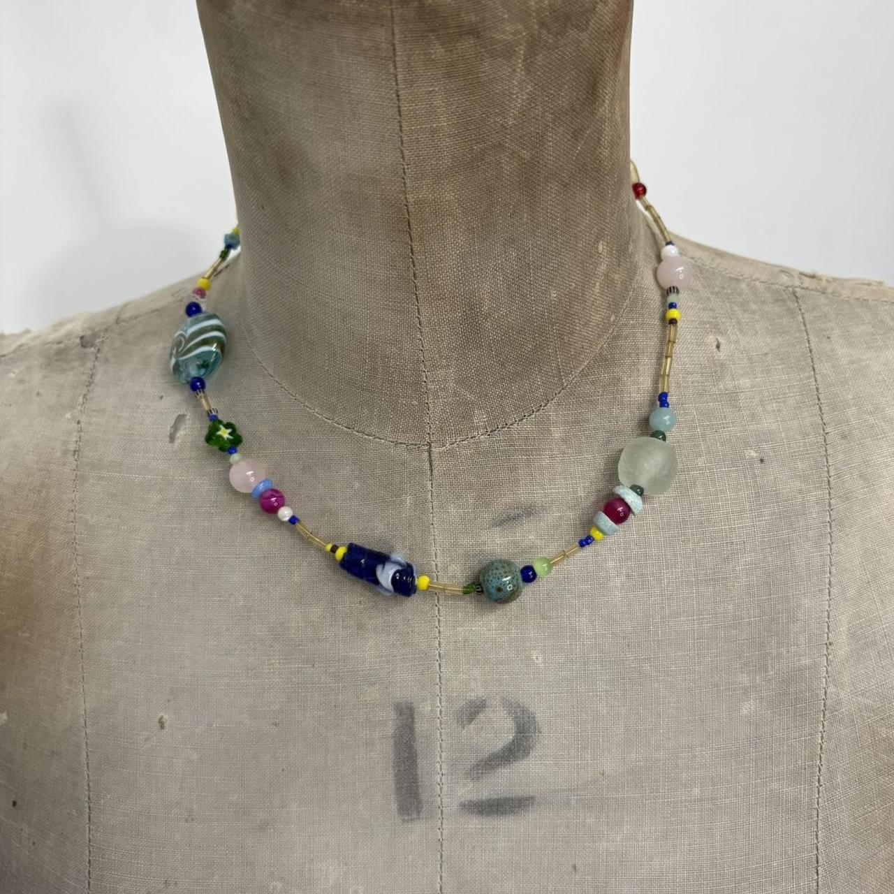 Chunky beaded colourful necklace