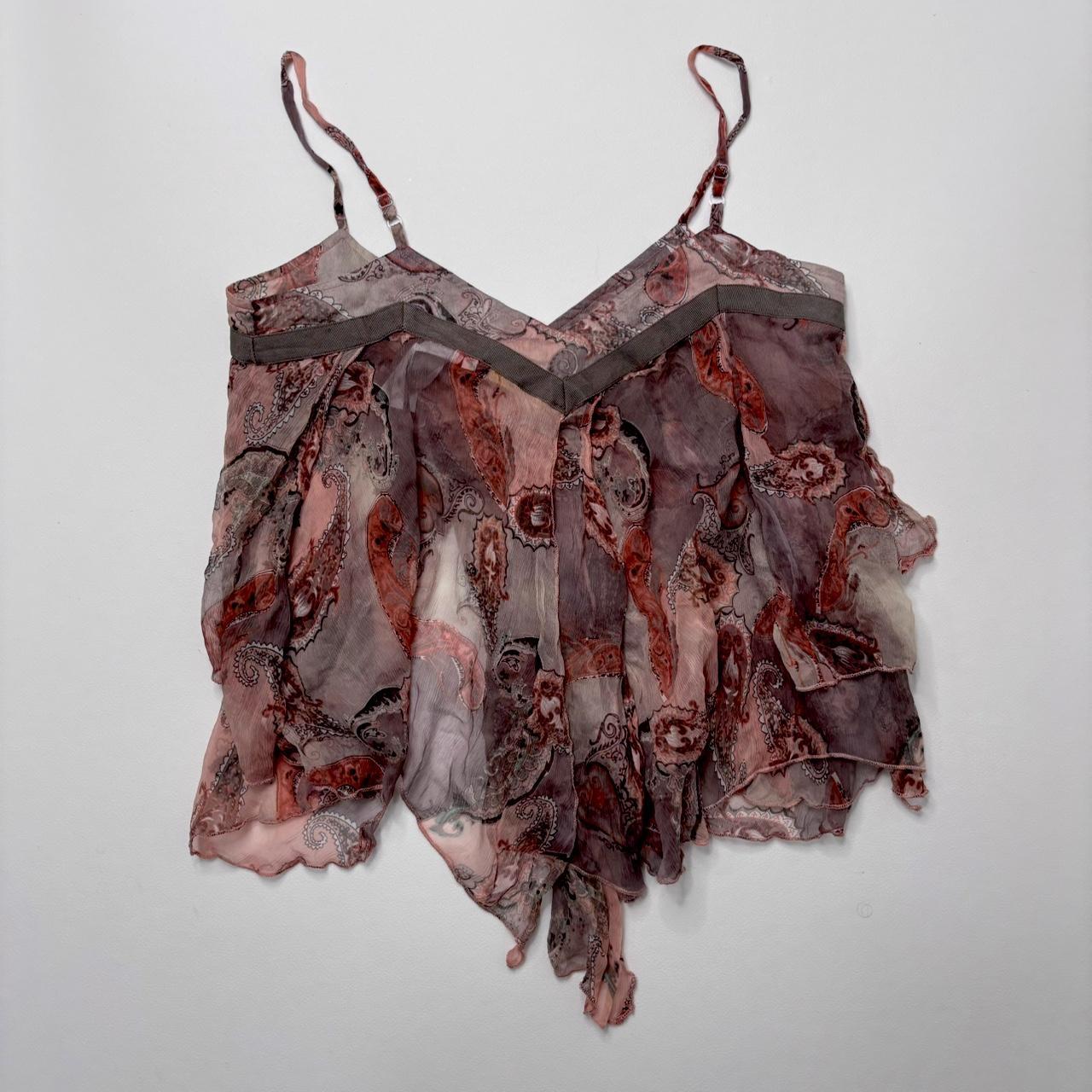 Sheer floaty silk pasiely top