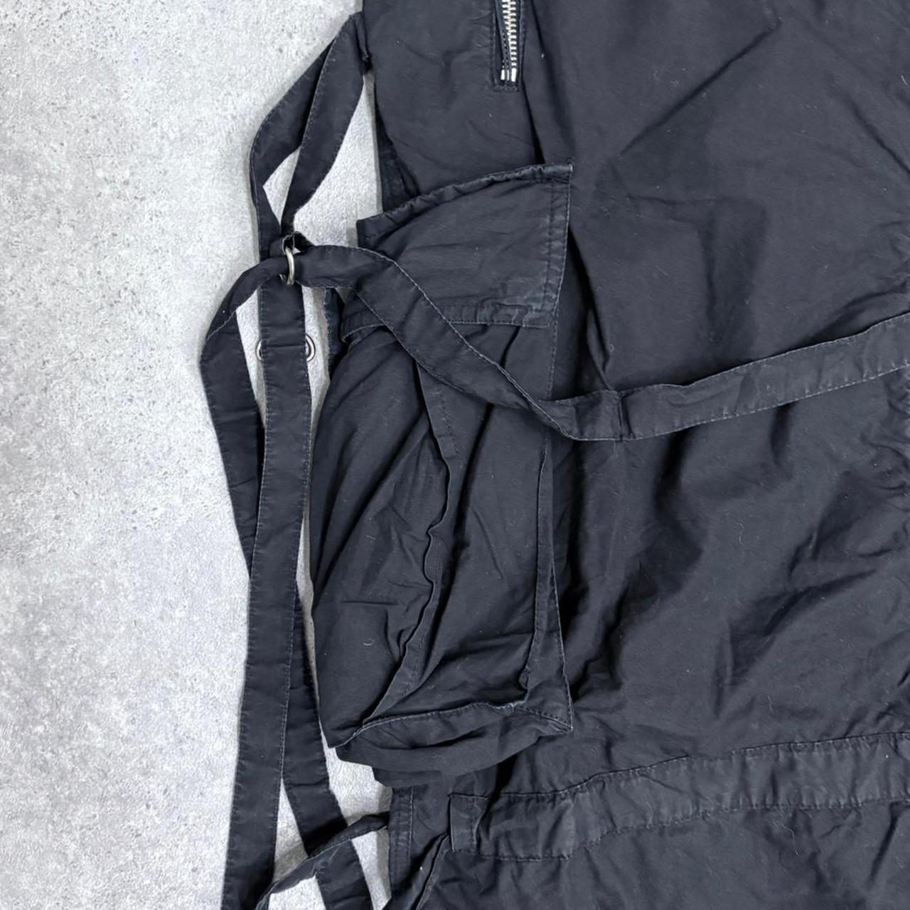 Black rave zip gothic utility skirt