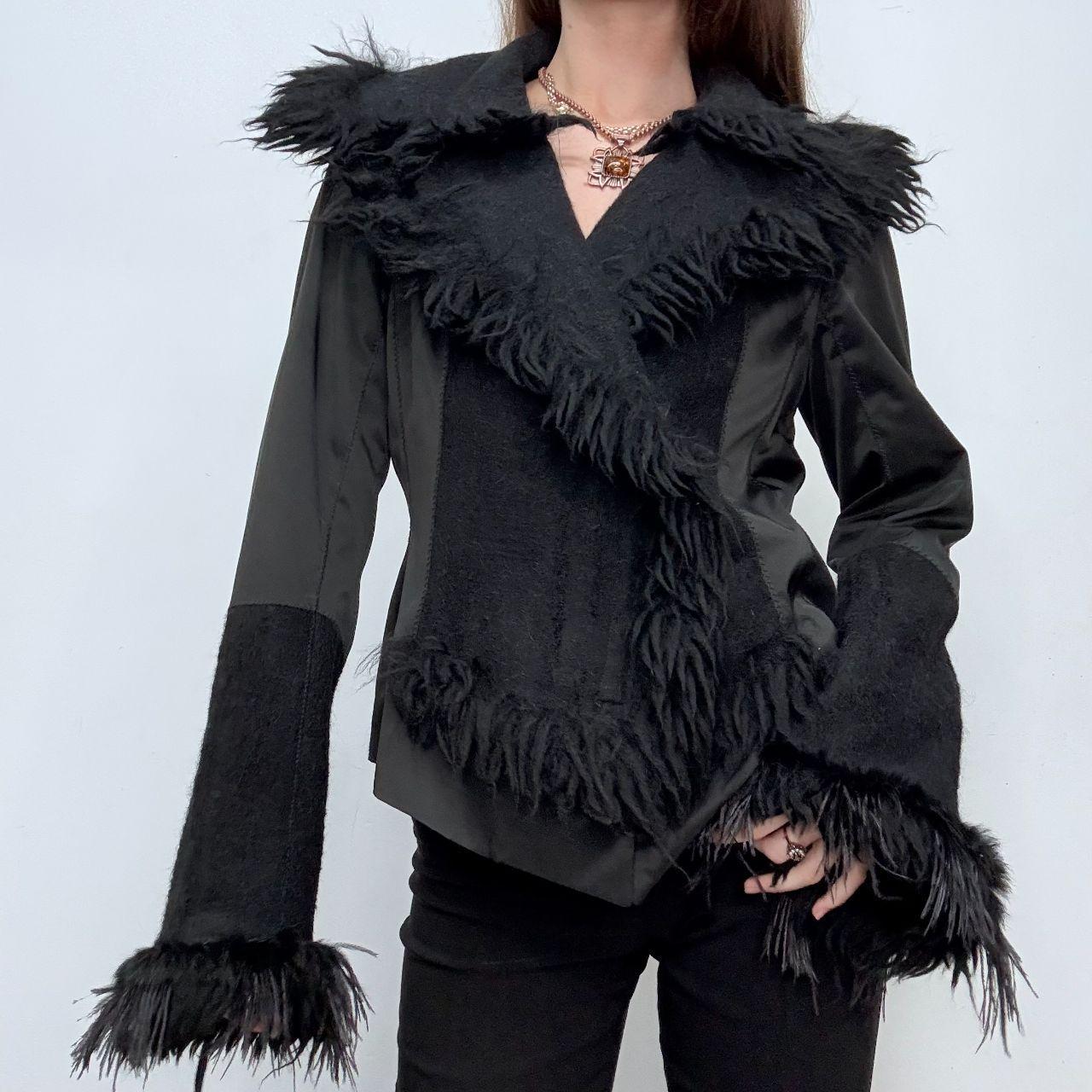 Black flared grunge jacket