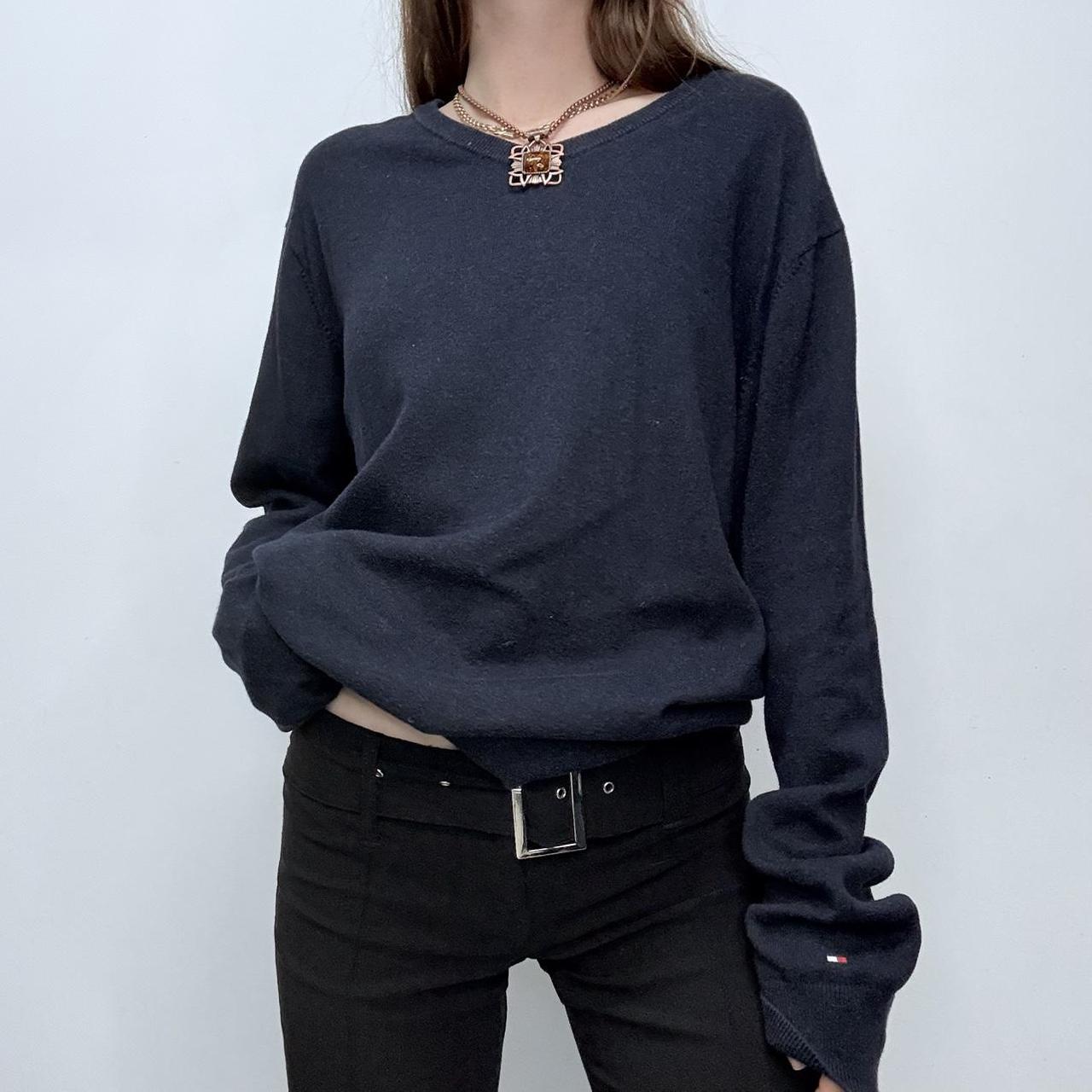 Navy blue slouchy oversized jumper
