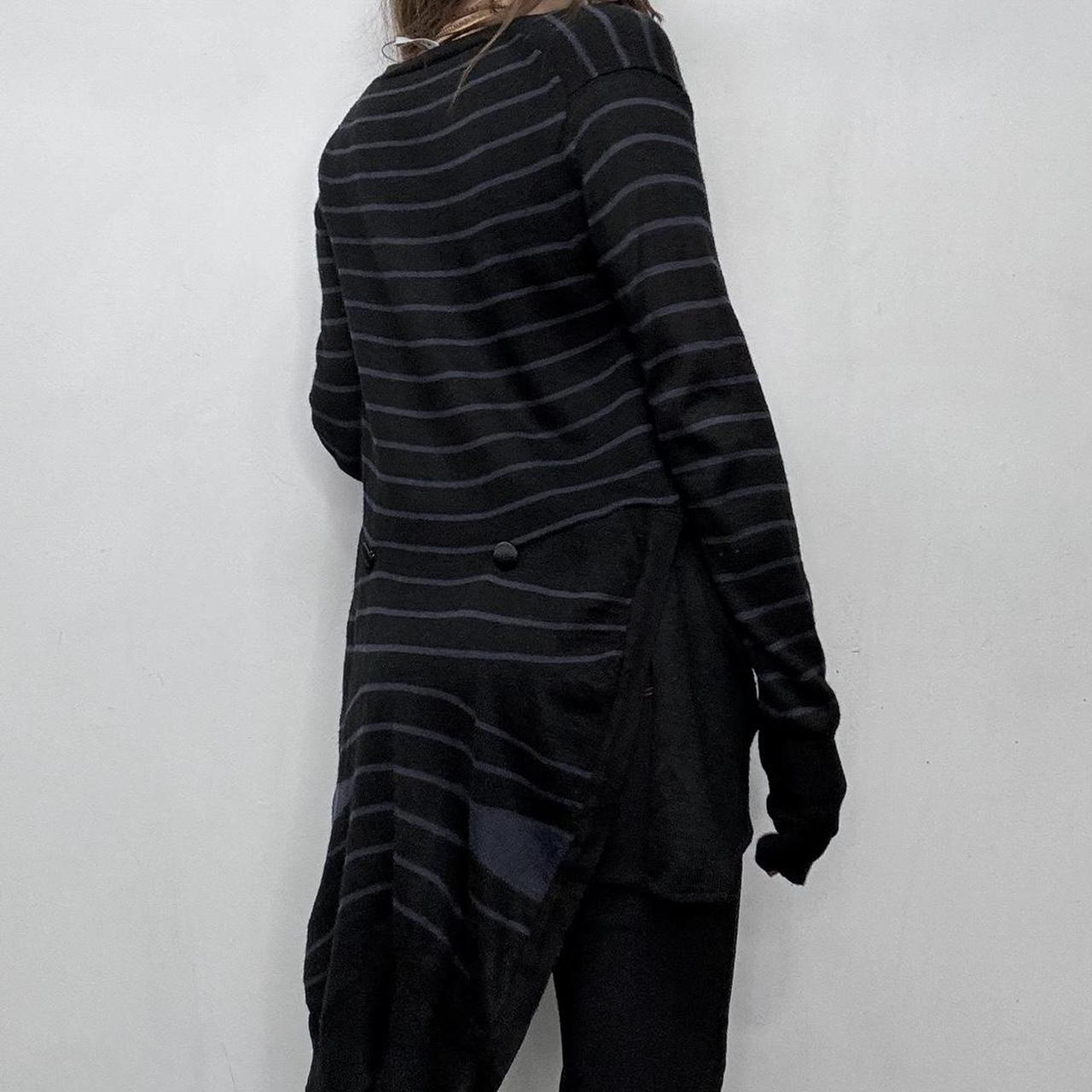 Slouchy striped knit cardigan
