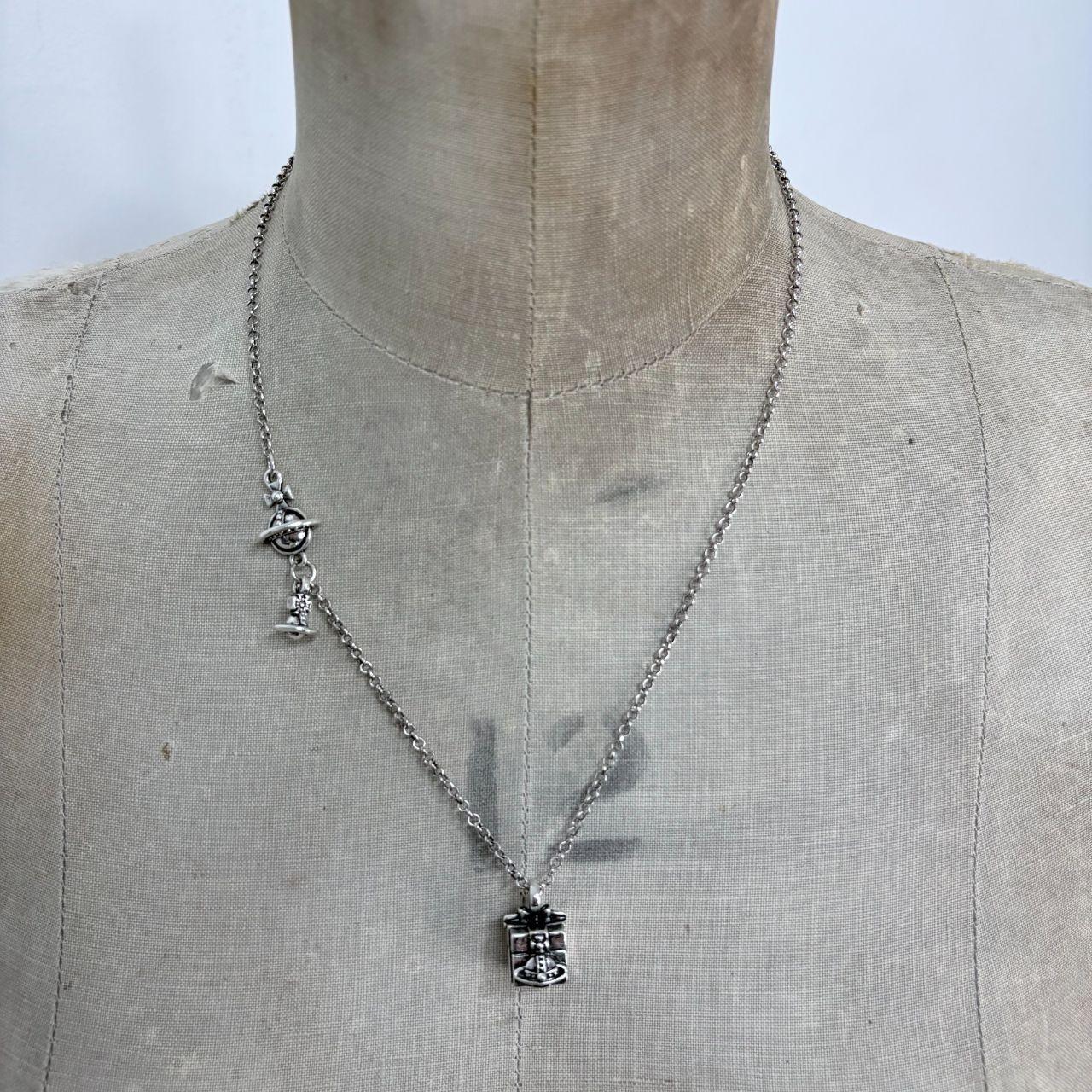 Silver vivienne westwood 90s present necklace