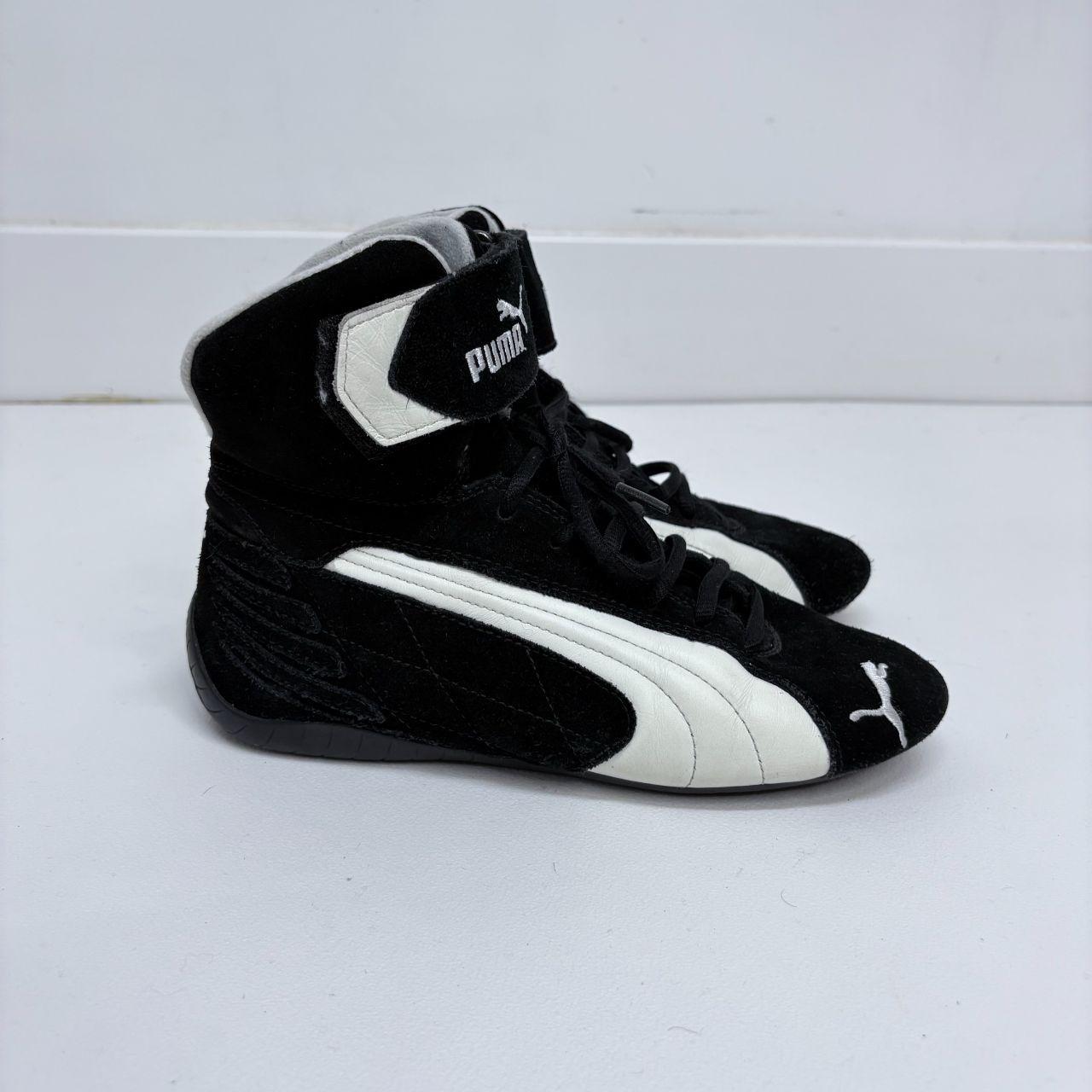 Black suede puma boxing boots