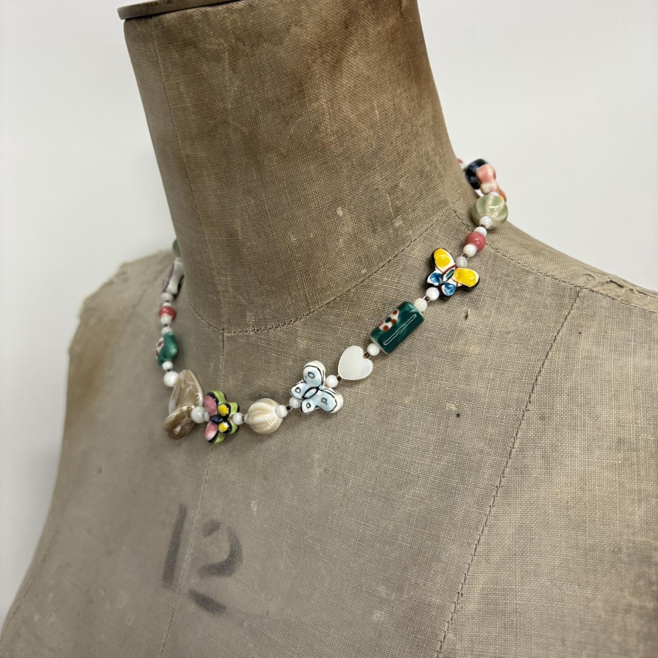 Chunky beaded colourful necklace