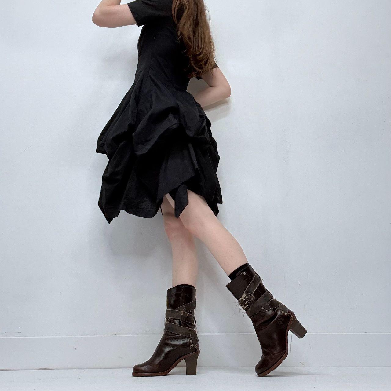 Black puff allsaints grunge dress