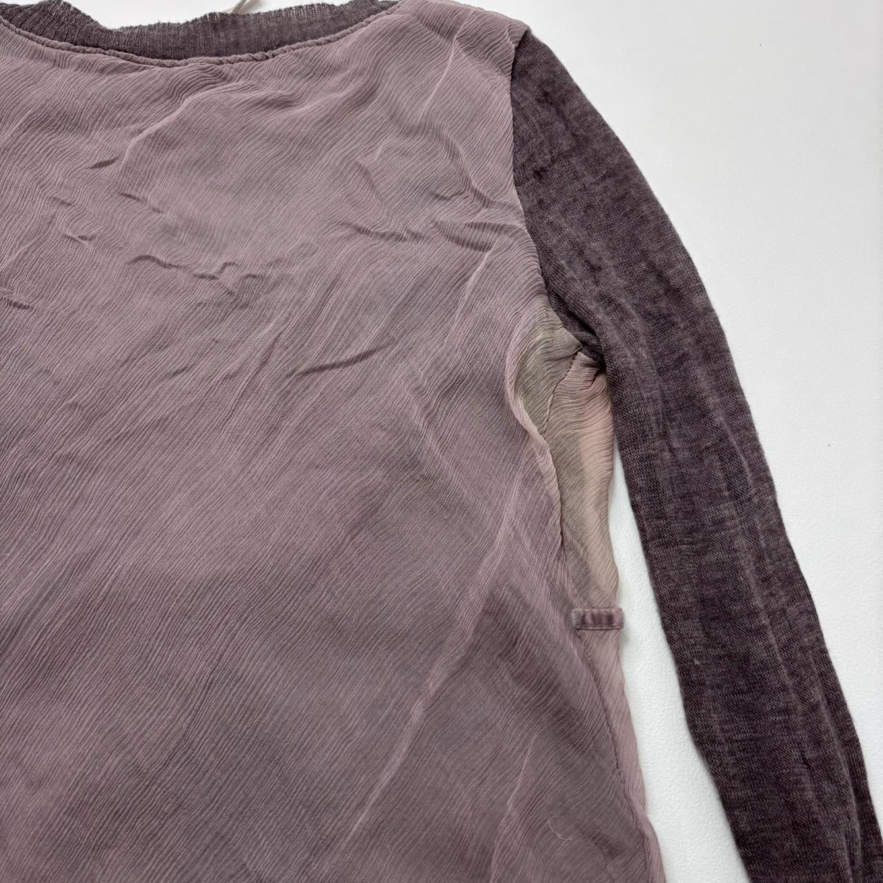 Sheer layered floaty knitted top