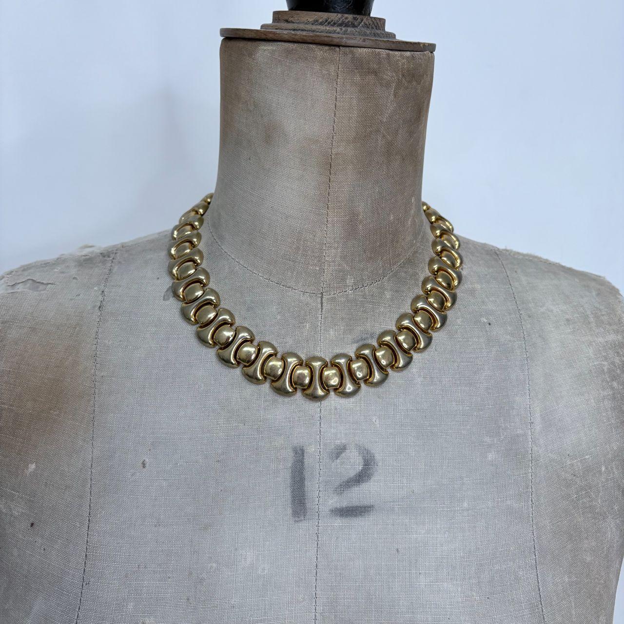 Chunky gold link oversized necklace