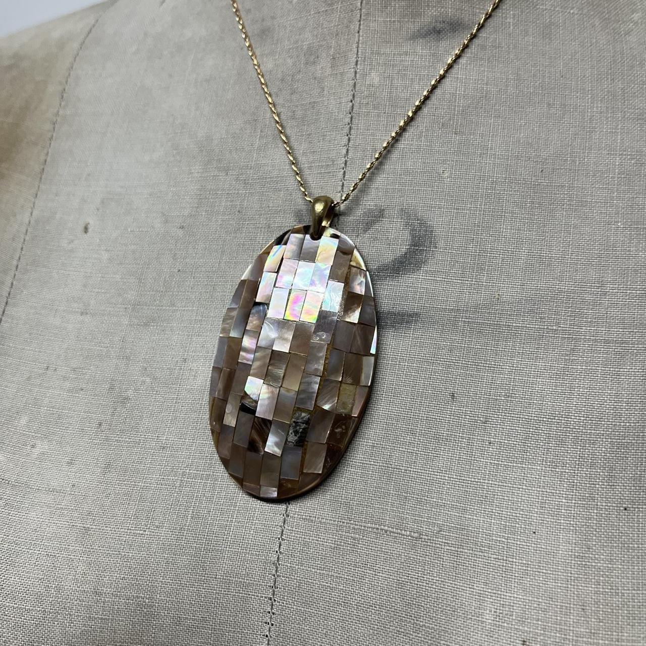 Boho hippie beaded shell necklace