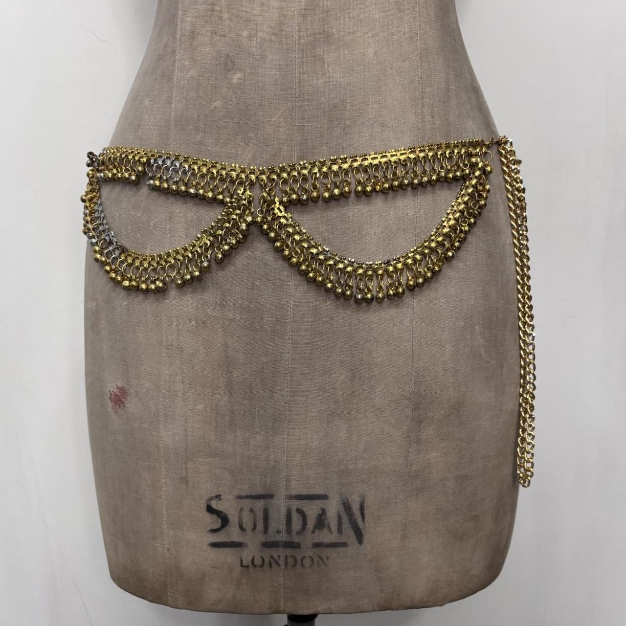 Gold draped chain belt