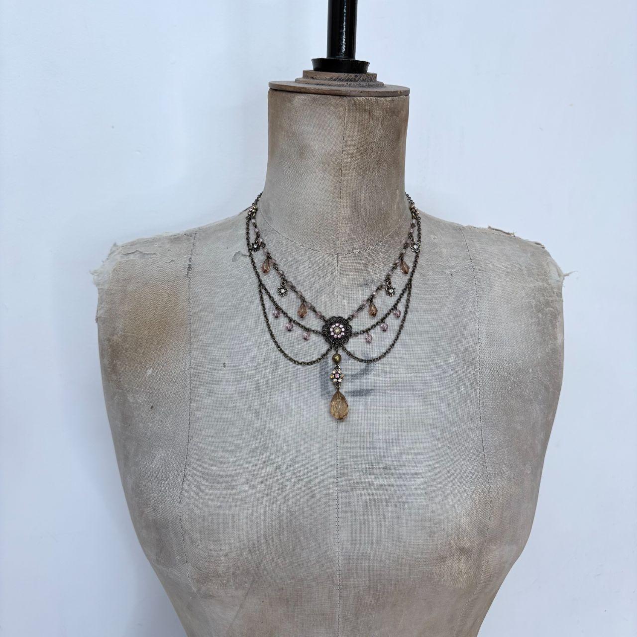 Gothic grunge draped necklace
