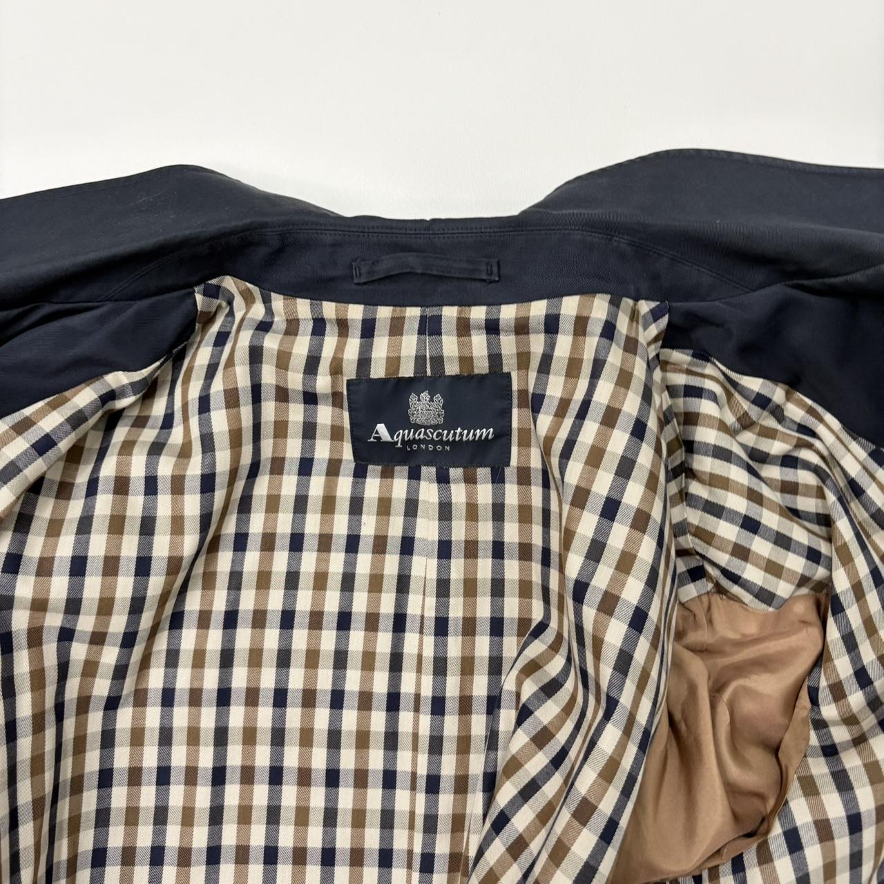 Oversized navy aquascutum trench coat