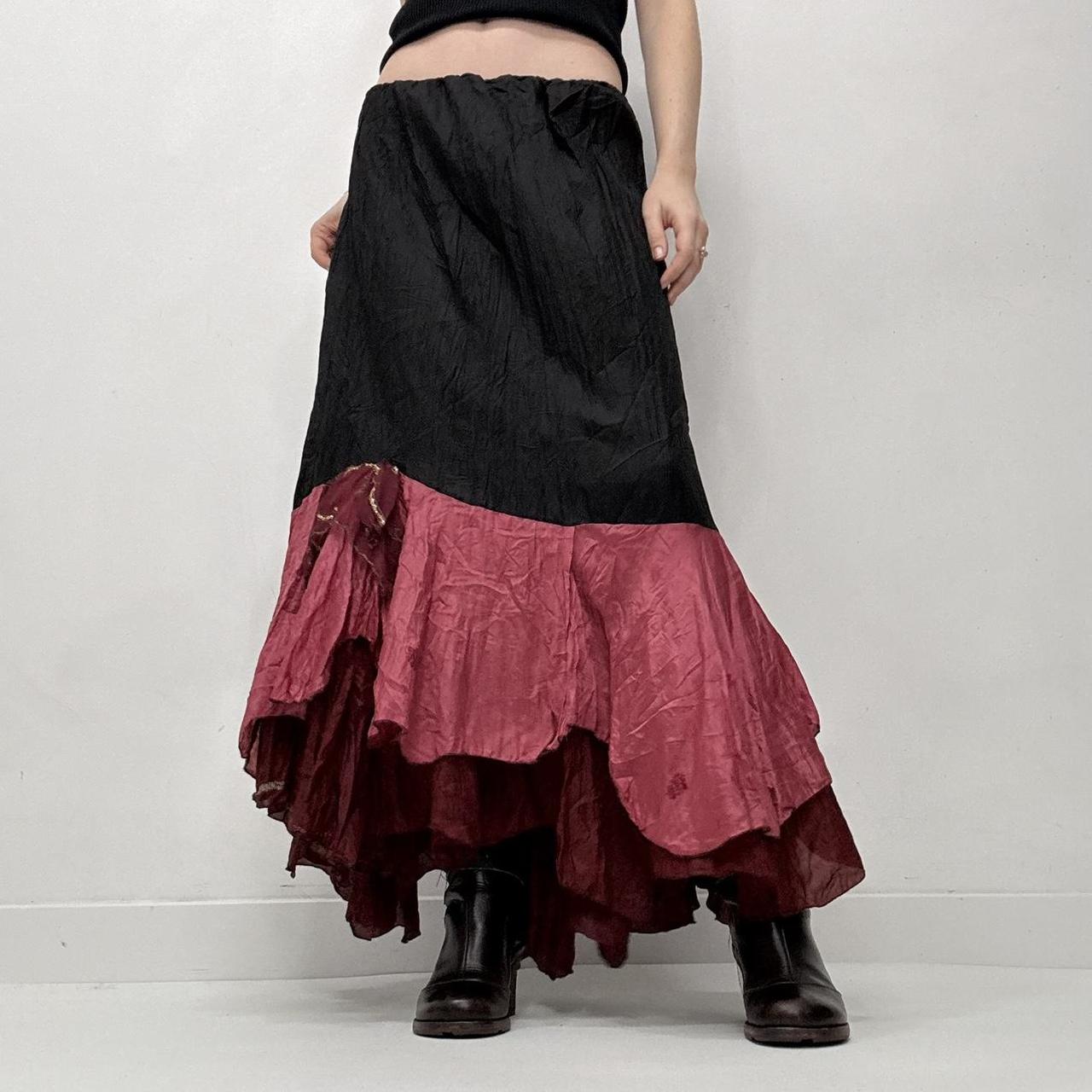 Crinkle silk flared fairy skirt