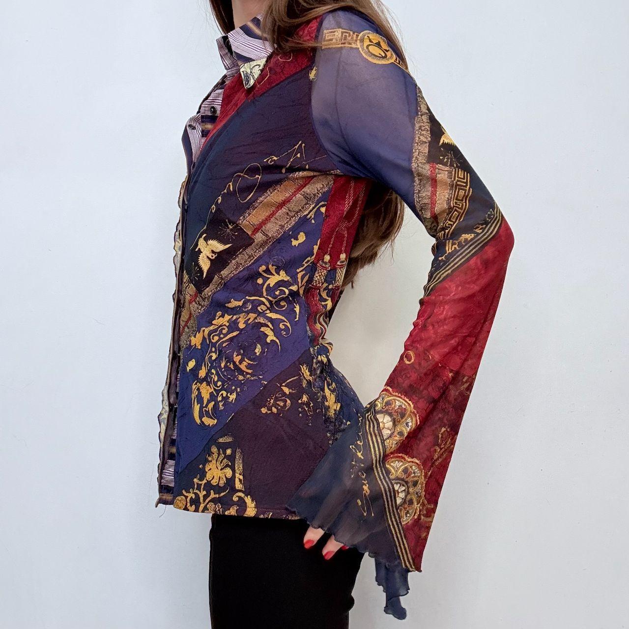 Paisley flared Save The Queen shirt