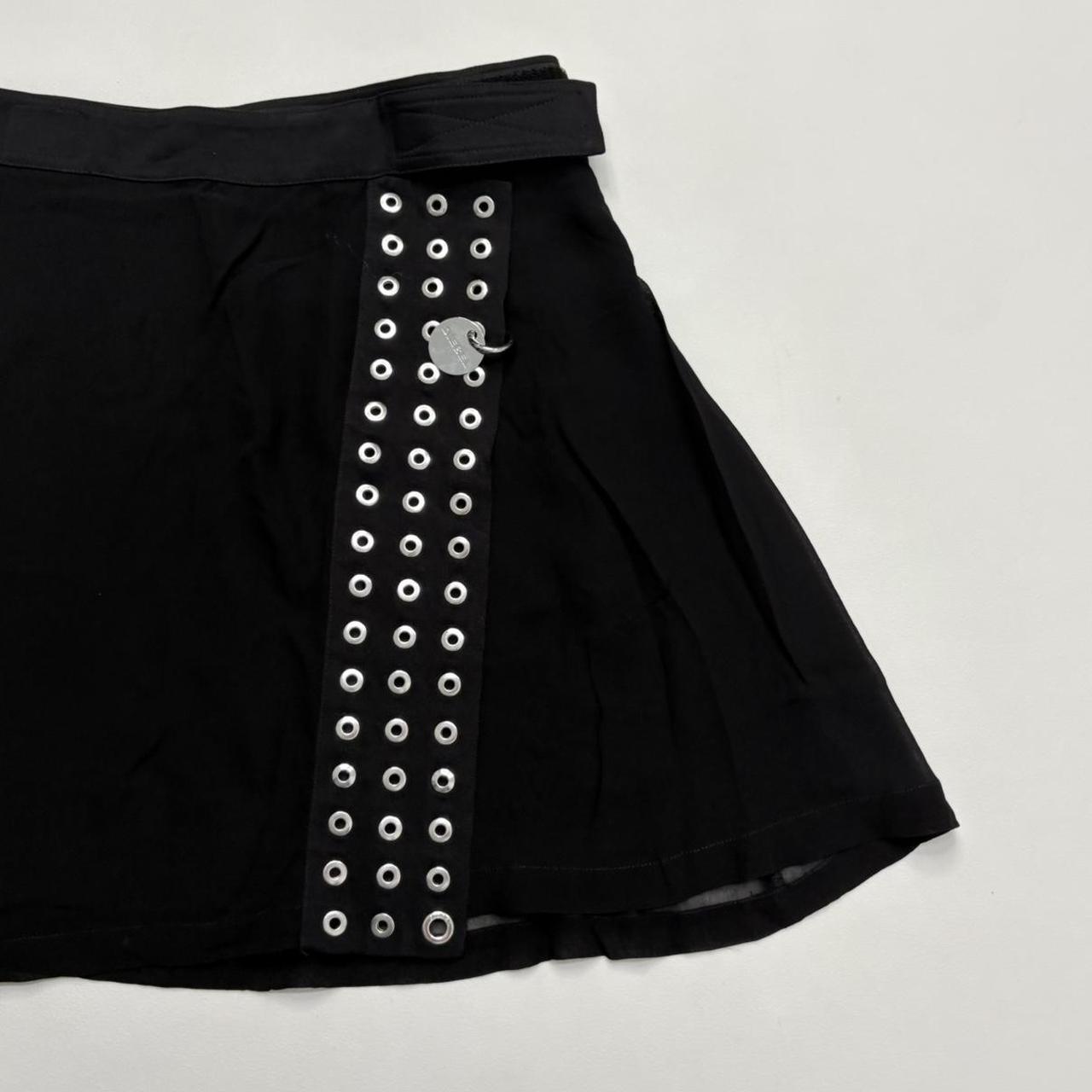 Black diesel studded eyelet skirt