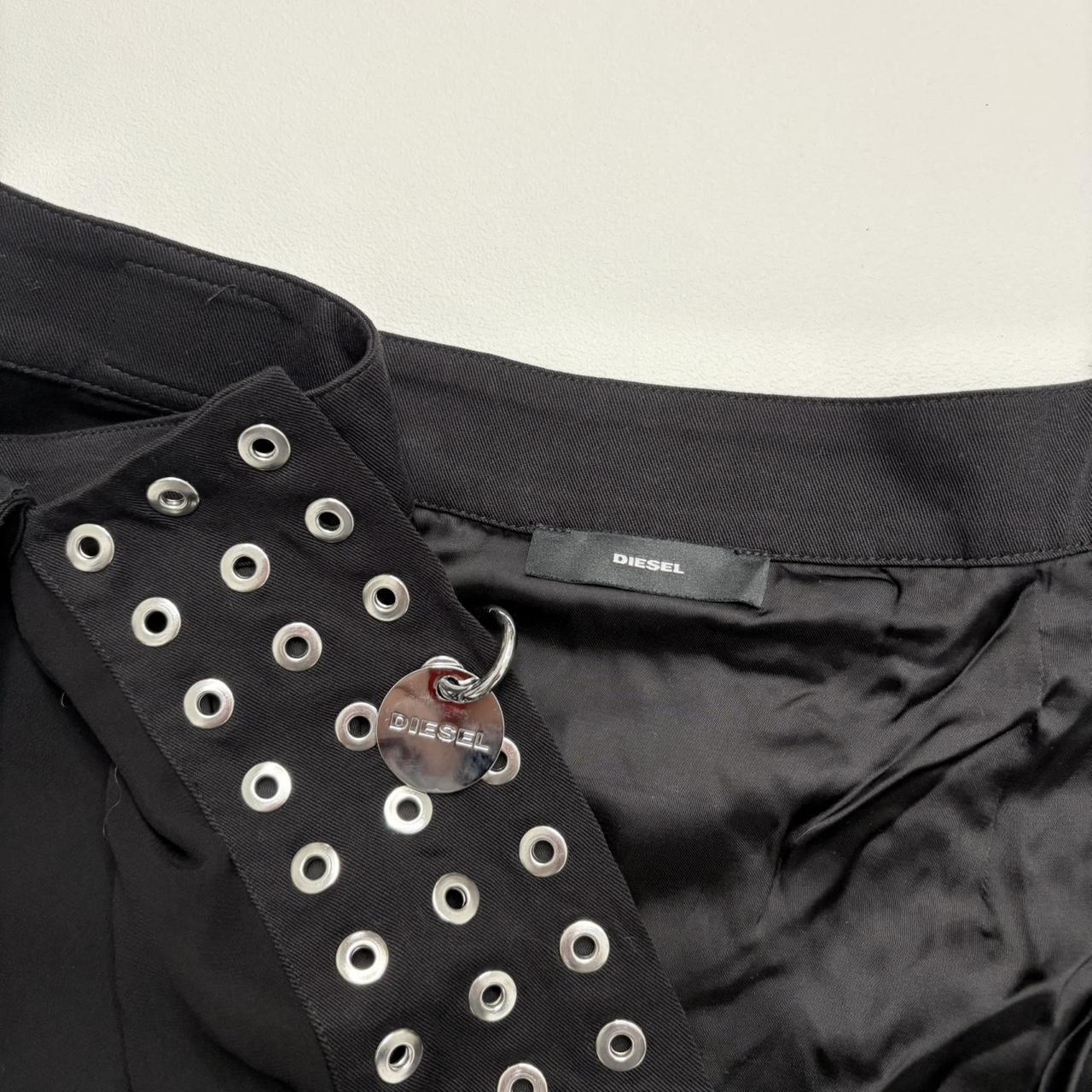 Black diesel studded eyelet skirt