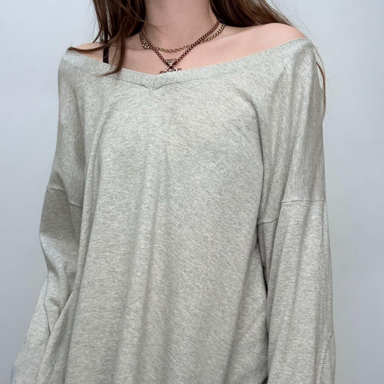 Grey slouchy batwing jumper