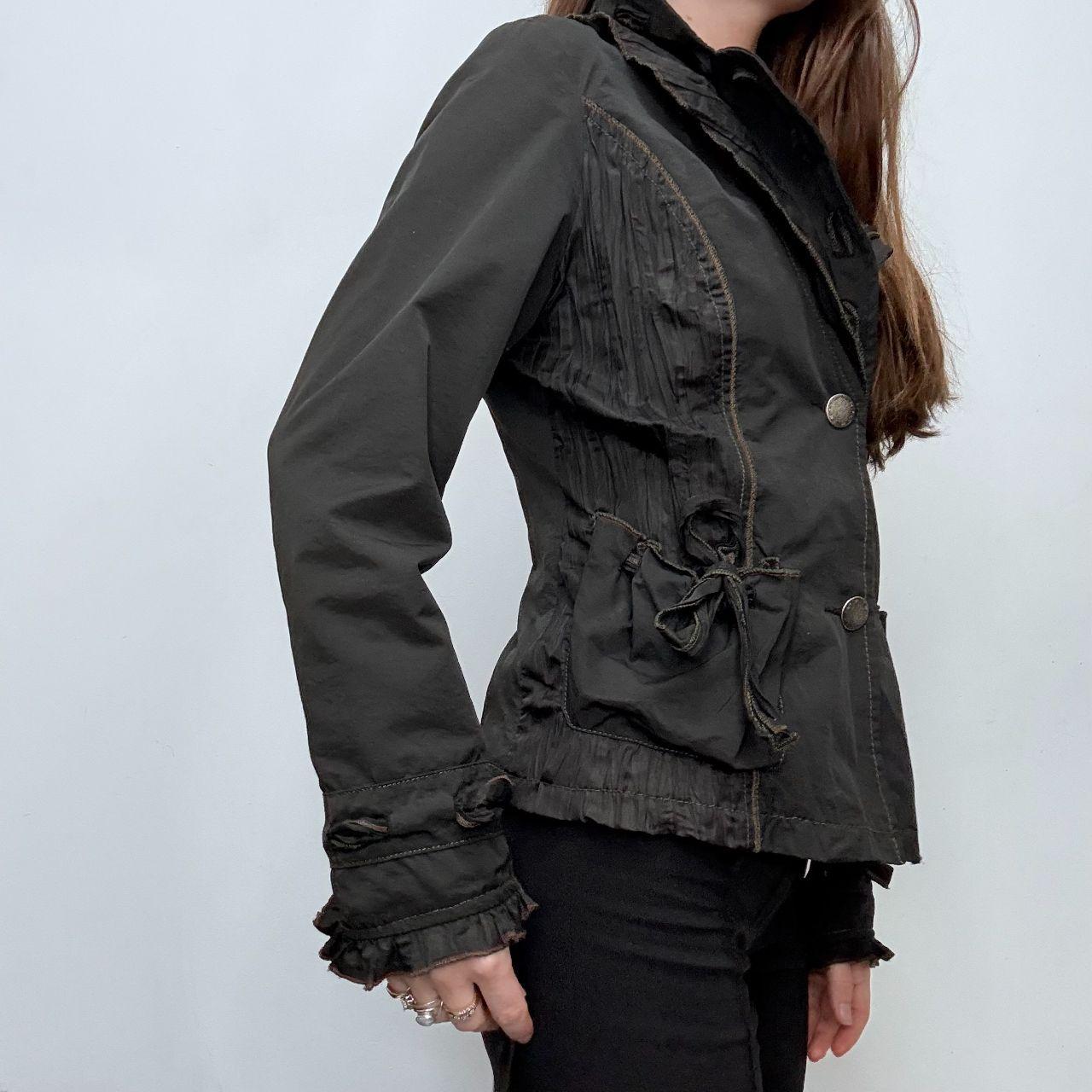 Black flared grunge jacket