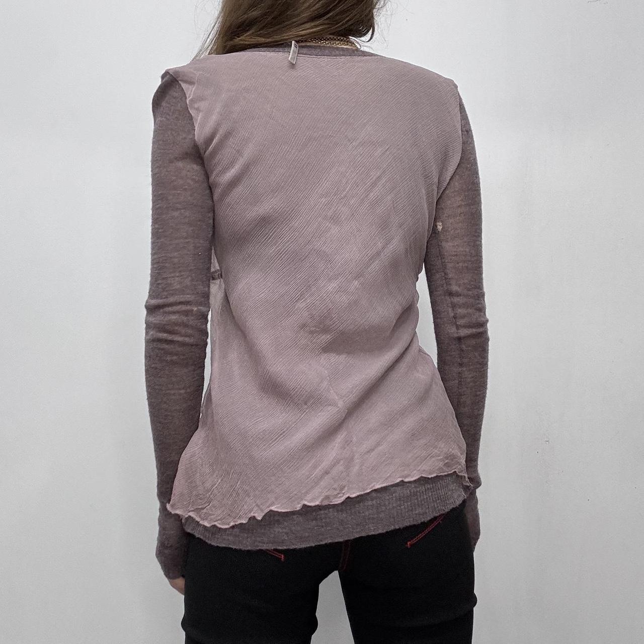 Sheer layered floaty knitted top