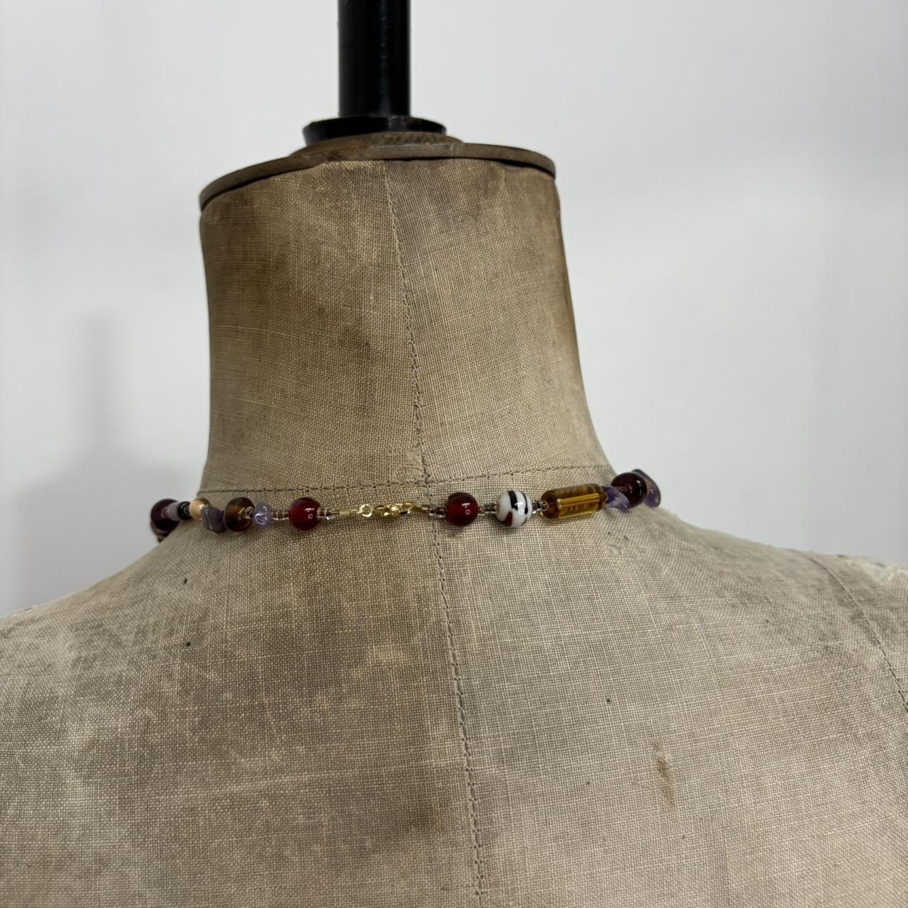 Brown beaded necklace