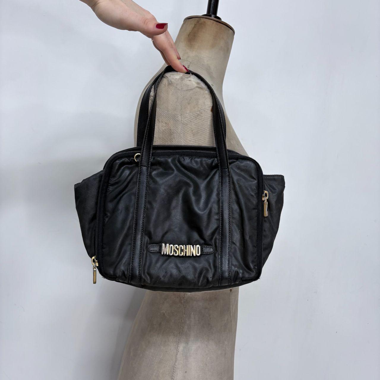 Black leather moschino mini bag