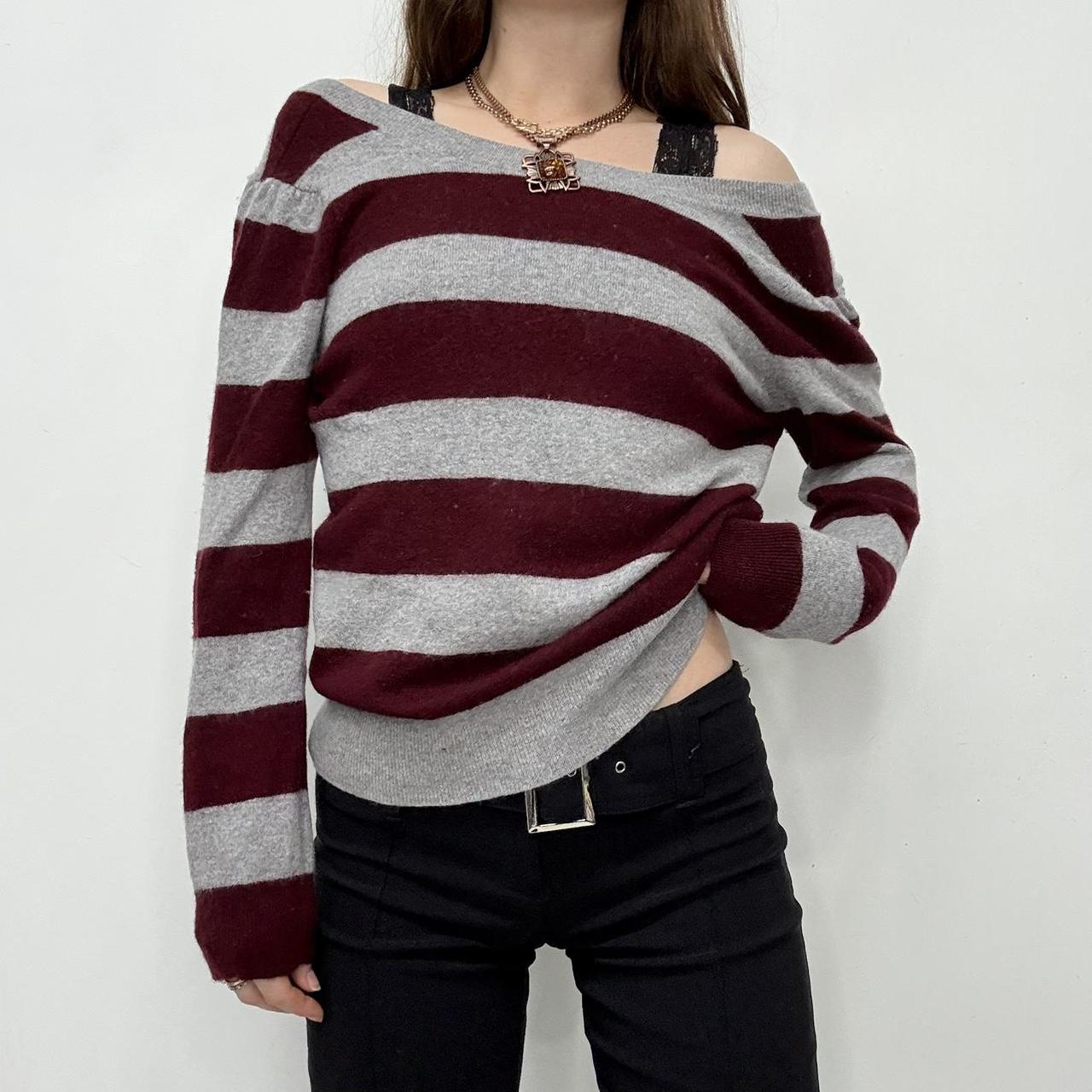 Slouchy striped cashmere jumper