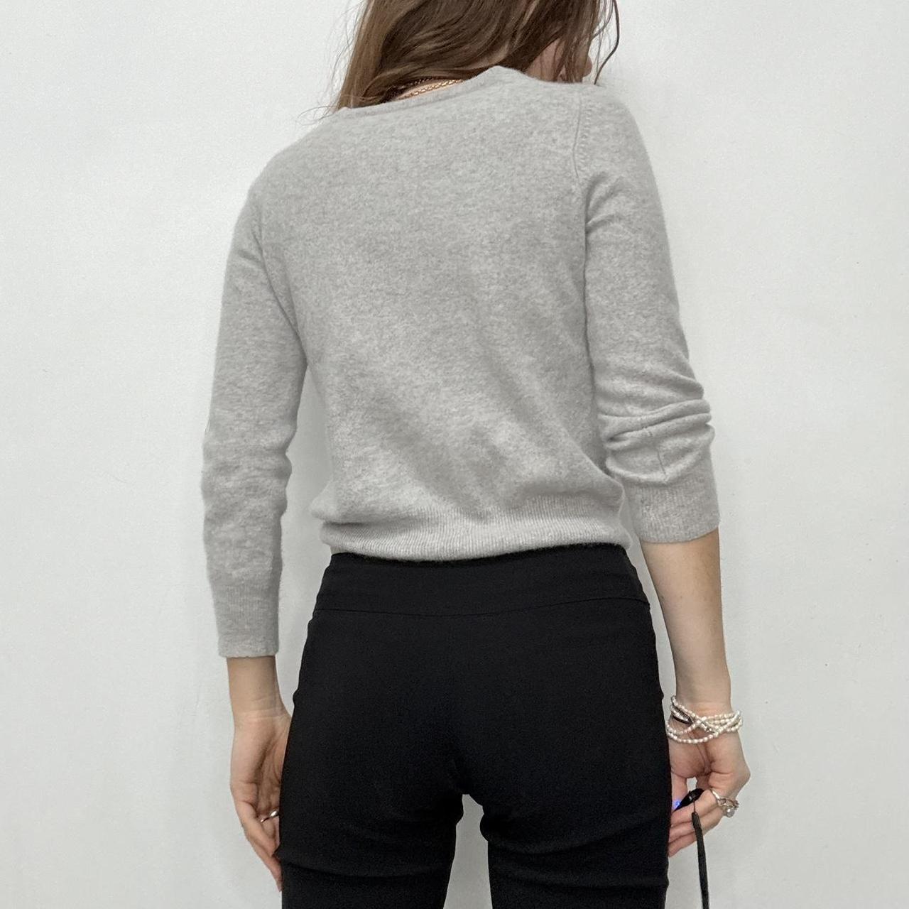 Grey cashmere cropped jumper
