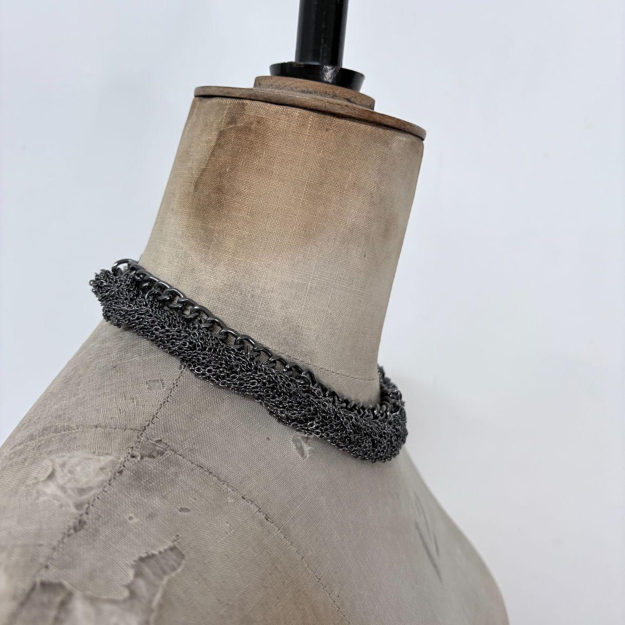 Chunky oversized silver metal chain