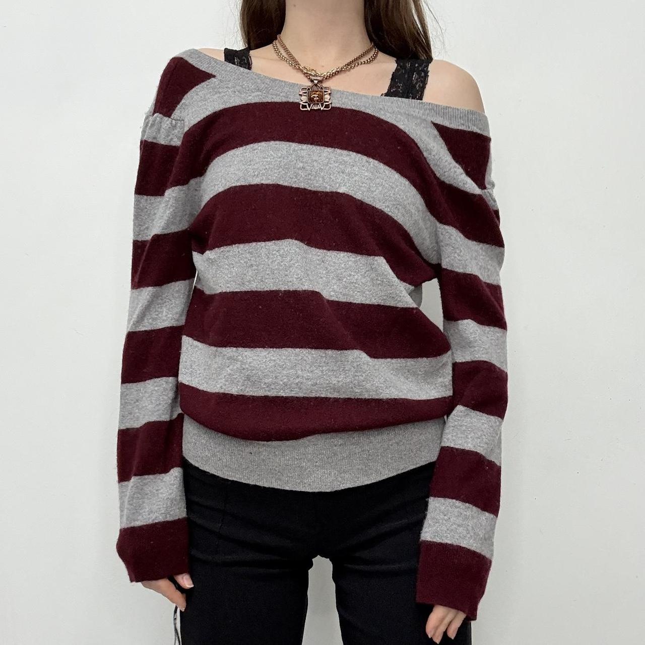 Slouchy striped cashmere jumper